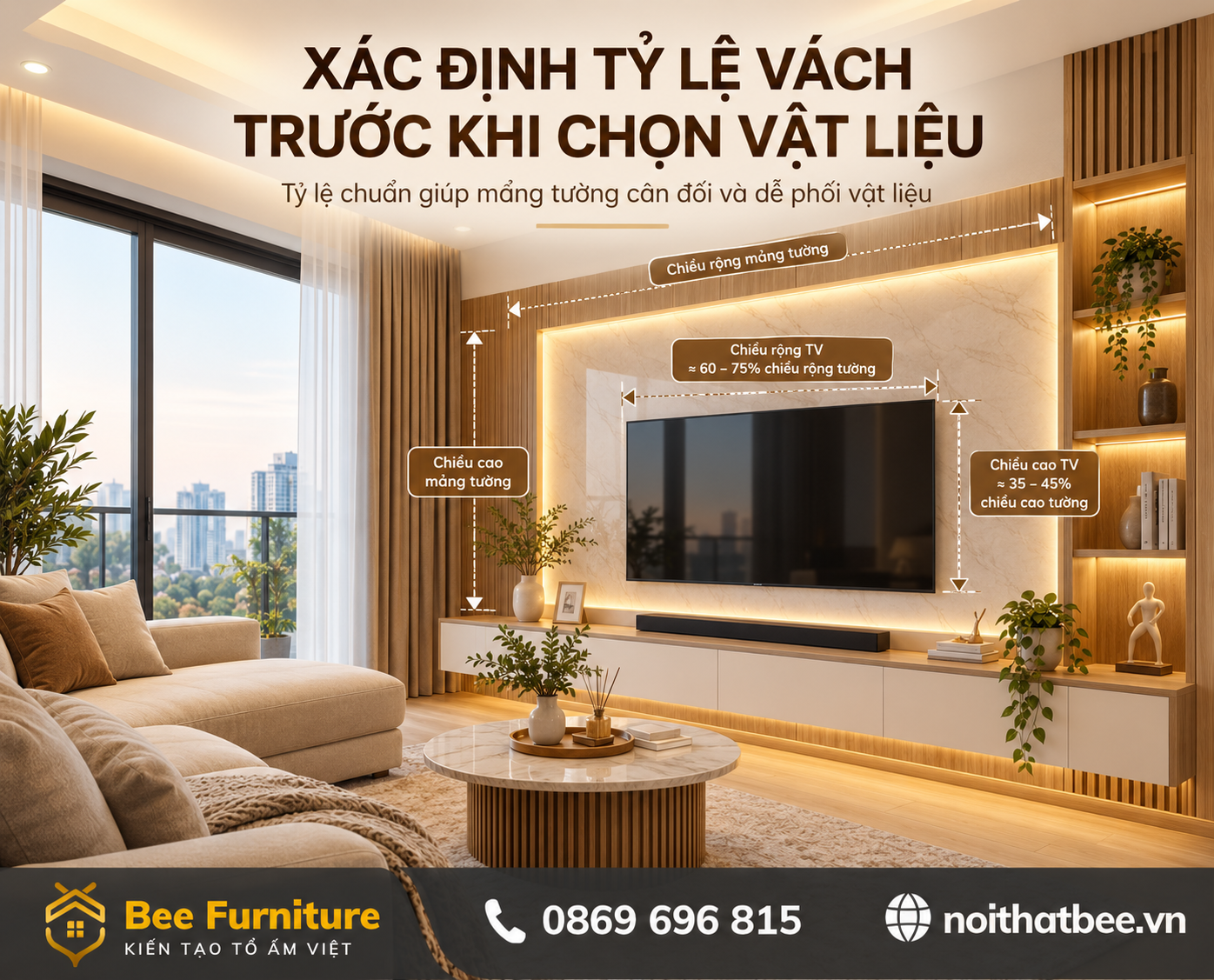 Xác định tỷ lệ vách trước khi chọn vật liệu