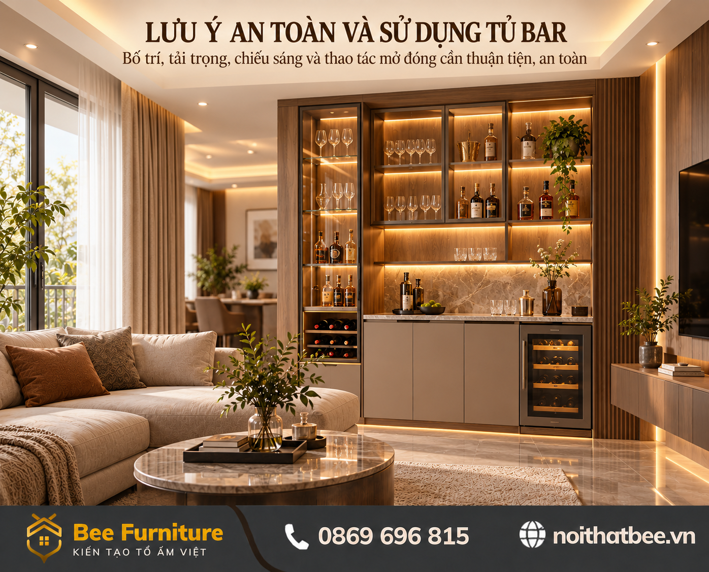 Lưu ý an toàn và sử dụng tủ bar