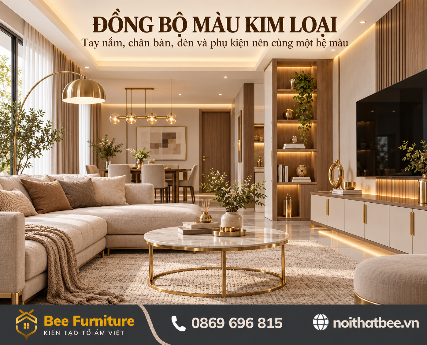 Đồng bộ màu kim loại