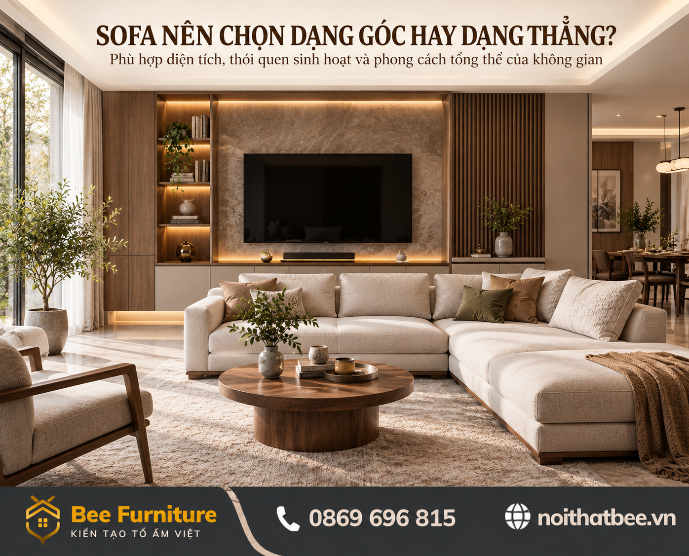 Sofa nên chọn dạng góc hay dạng thẳng?