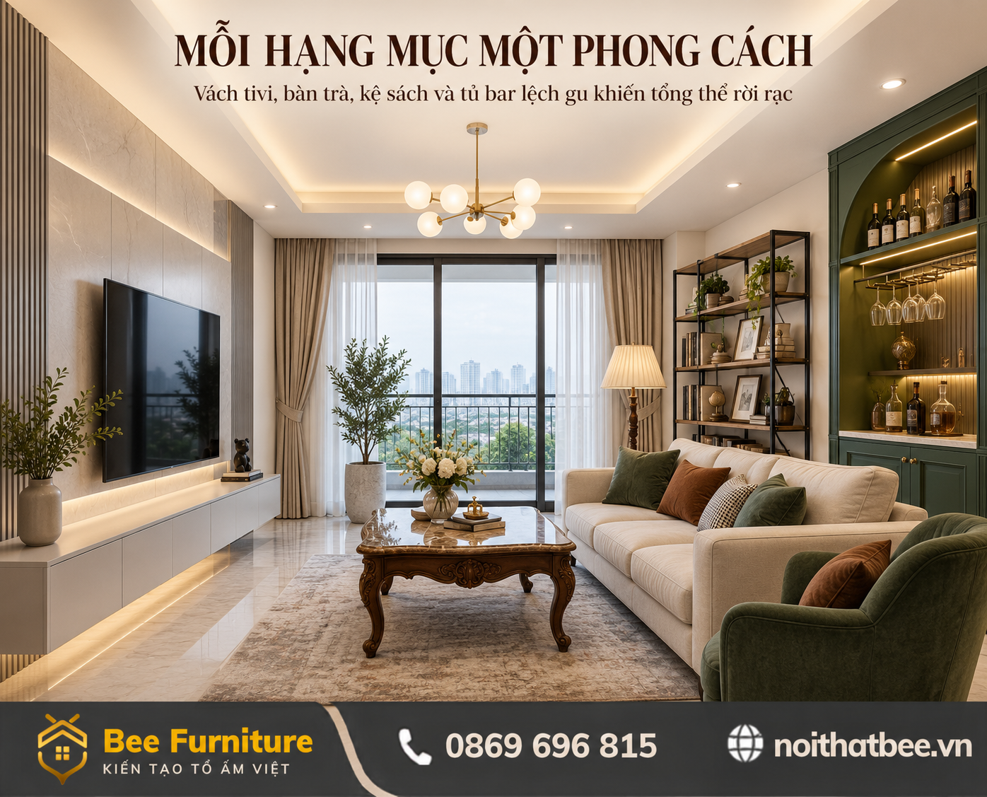 Mỗi hạng mục một phong cách