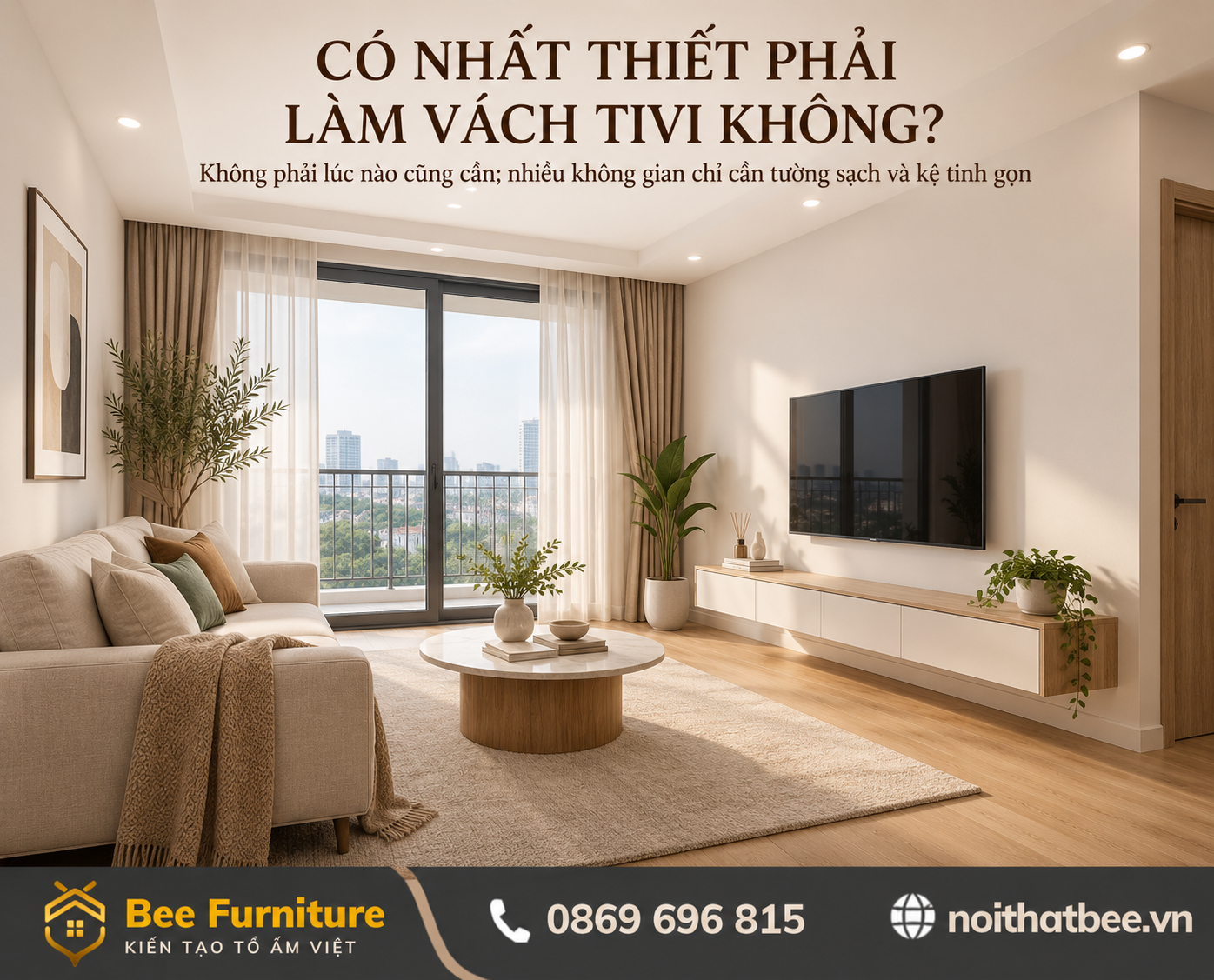 Có nhất thiết phải làm vách tivi không?
