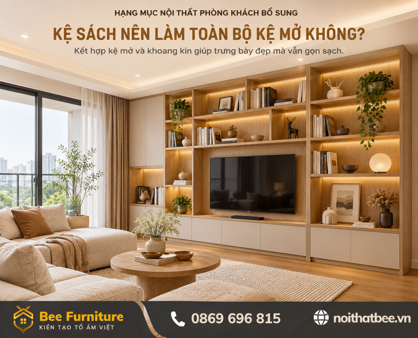 Kệ sách nên làm toàn bộ kệ mở không?