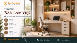 Thi công bàn làm việc