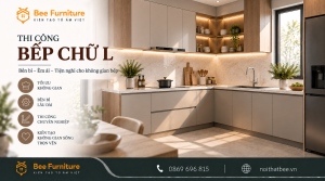 Thi công bếp chữ L