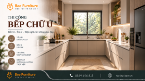 Thi công bếp chữ U
