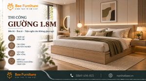 Thi công giường 1.8m