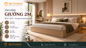 Thi công giường 2m