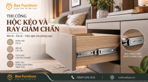 Thi công hộc kéo và ray giảm chấn