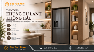 Thi công khung tủ lạnh không hậu