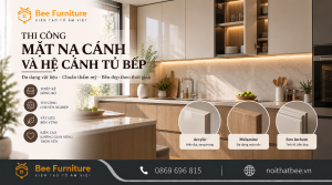 Thi công mặt nạ cánh và hệ cánh tủ bếp