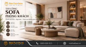 Thi công sofa phòng khách