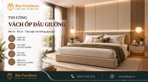 Thi công vách ốp đầu giường