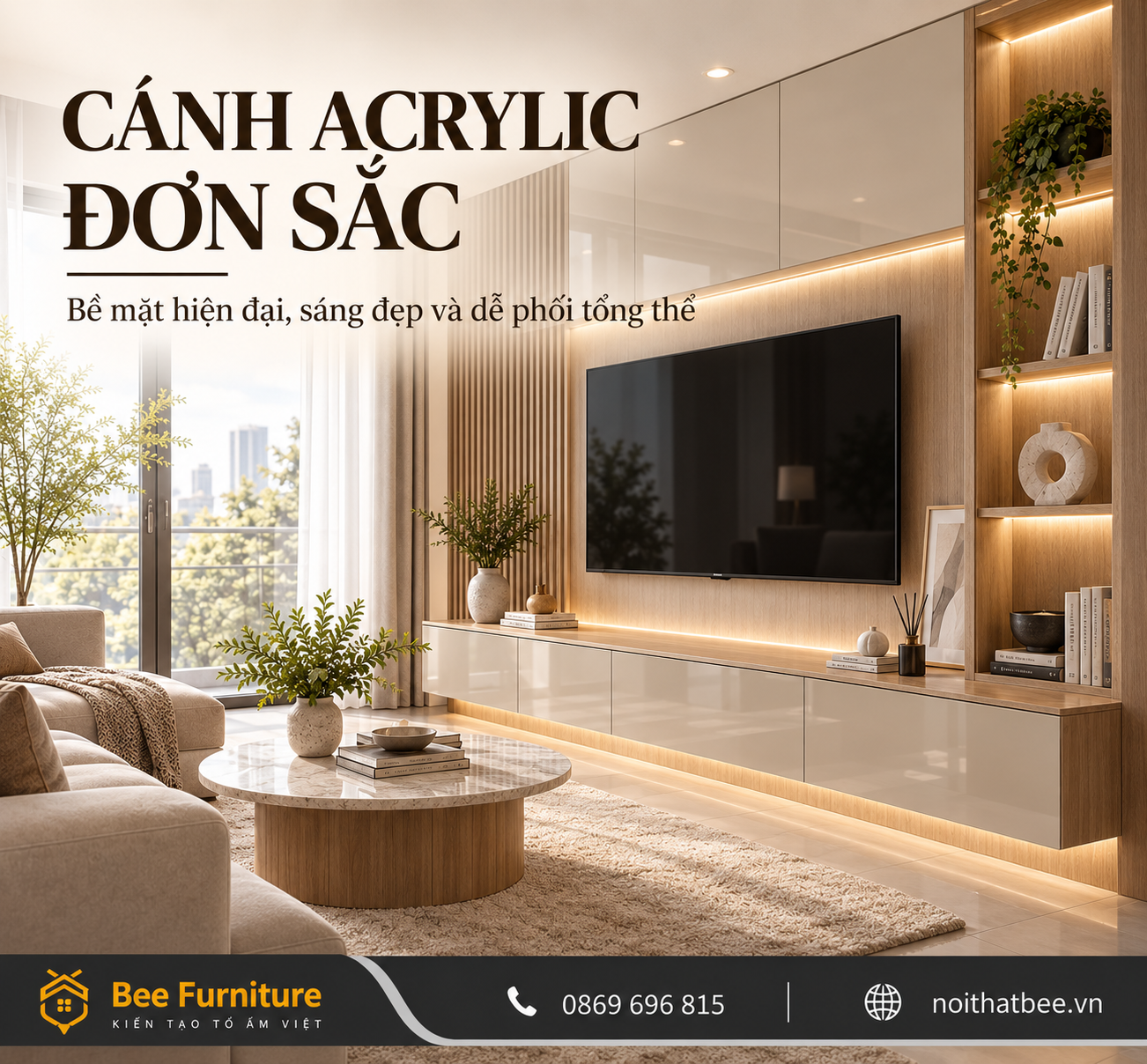 Cánh Acrylic đơn sắc