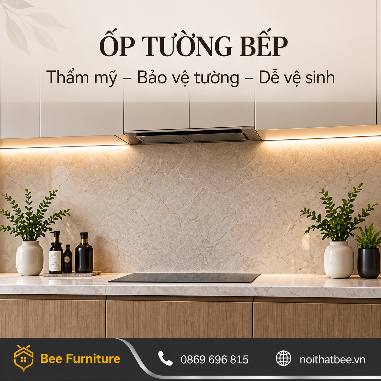Ốp tường bếp nội thất phòng bếp