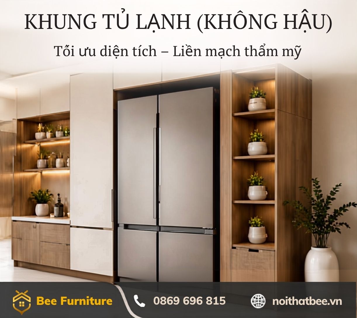 Khung tủ lạnh không hậu