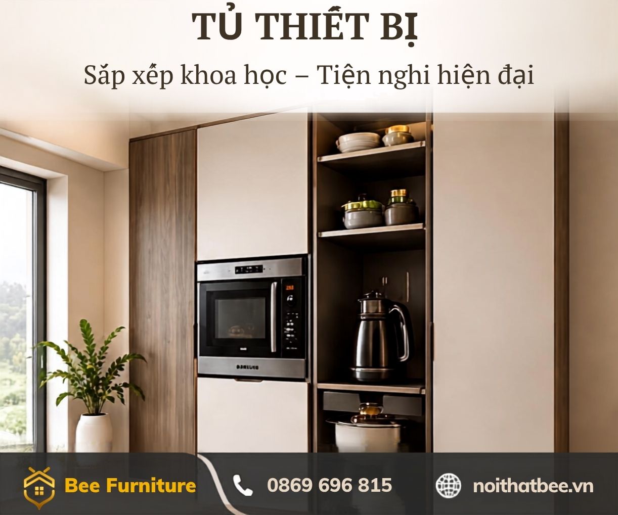 Tủ thiết bị thiết kế nội thất phòng bếp