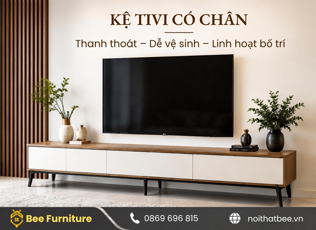 Kệ ti vi phòng khách có chân