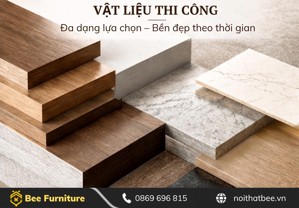 Vật liệu thi công nội thất phòng khách