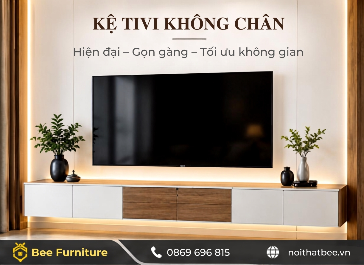 Kệ ti vi phòng khách không chân