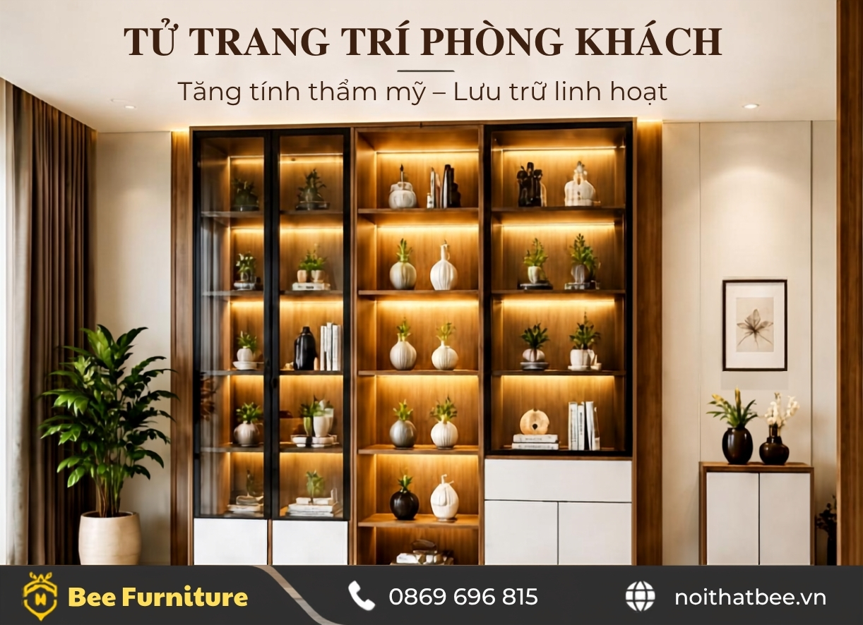 Tủ trang trí phòng khách