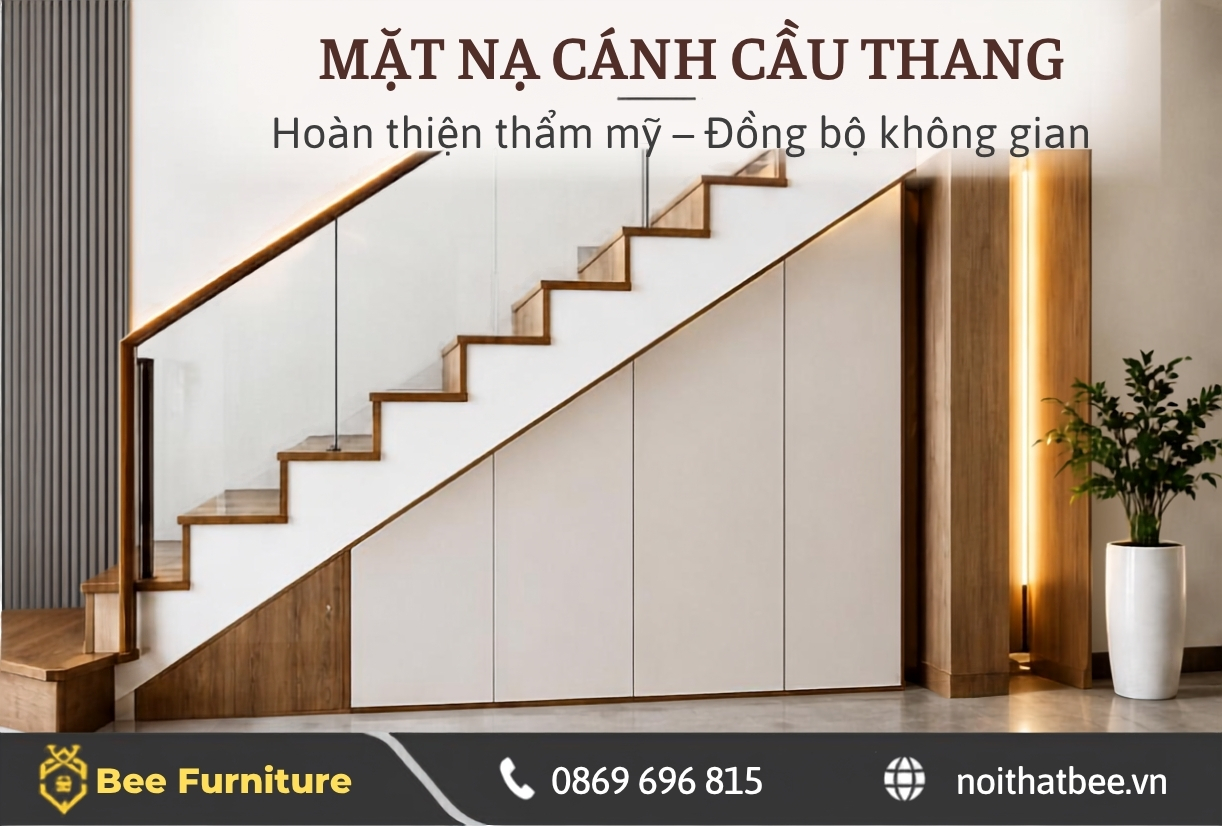 Mặt nạ cánh cầu thang phòng khách