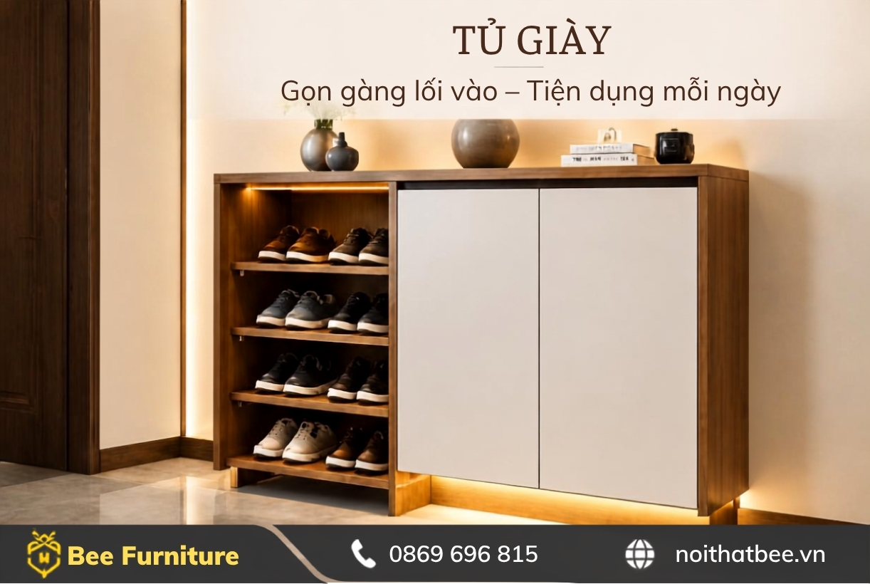 Tủ giày phòng khách