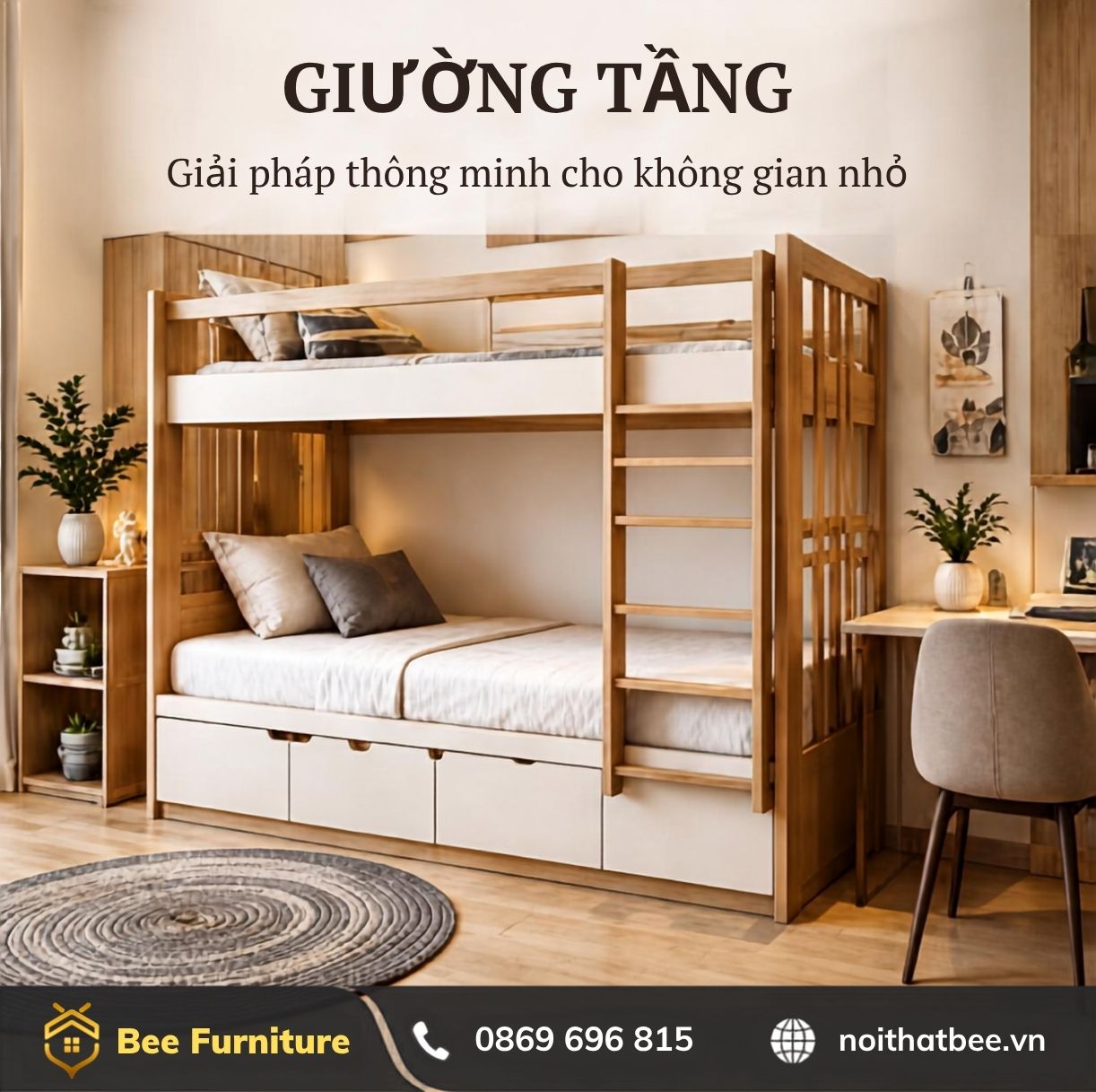 Giường tầng - giải pháp thông tin cho không gian nhỏ