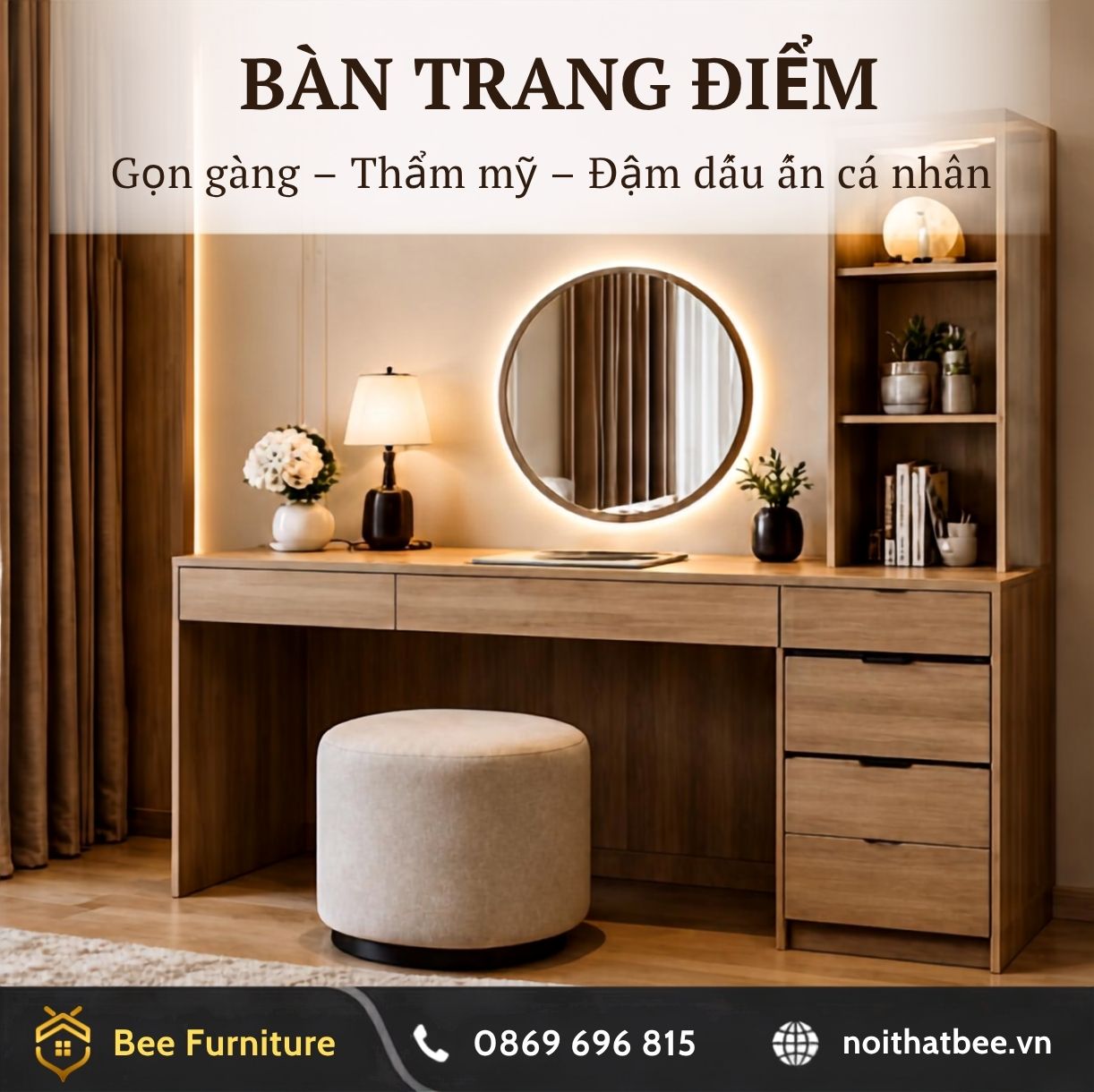 Bàn trang điểm mang đậm dấu ấn cá nhân