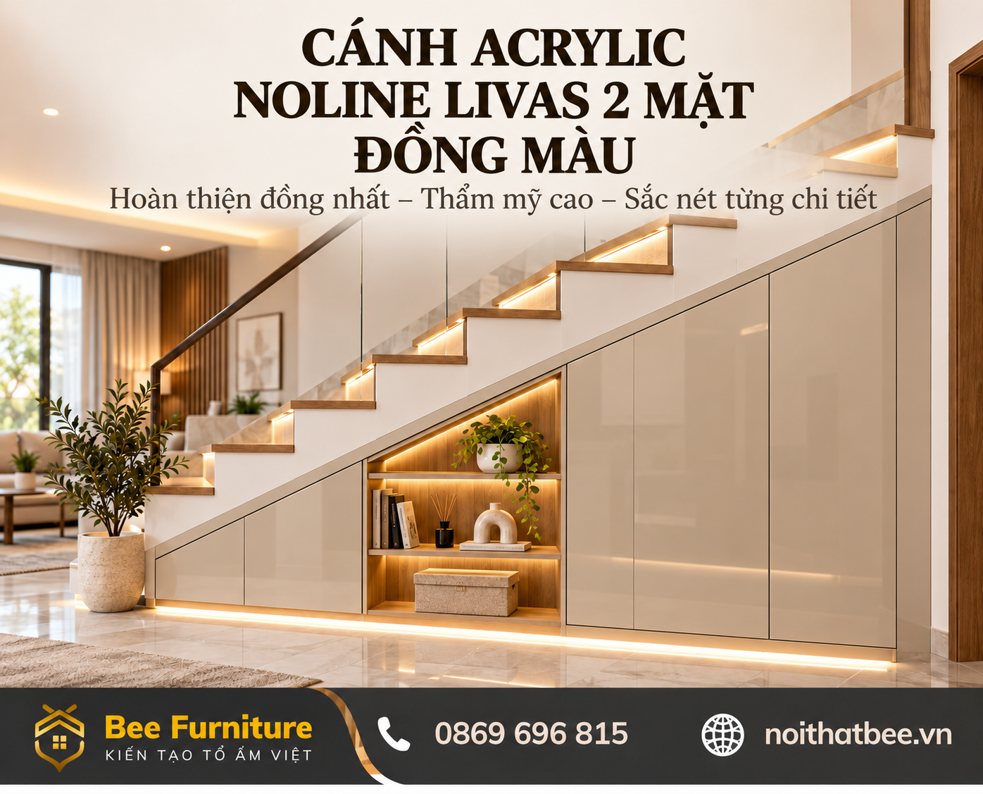 Cánh Acrylic Noline Livas 2 mặt đồng màu