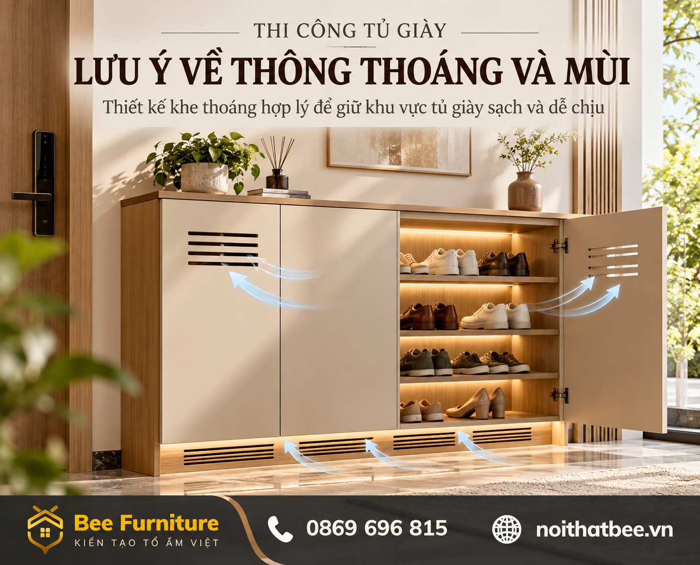 Lưu ý về thông thoáng và mùi