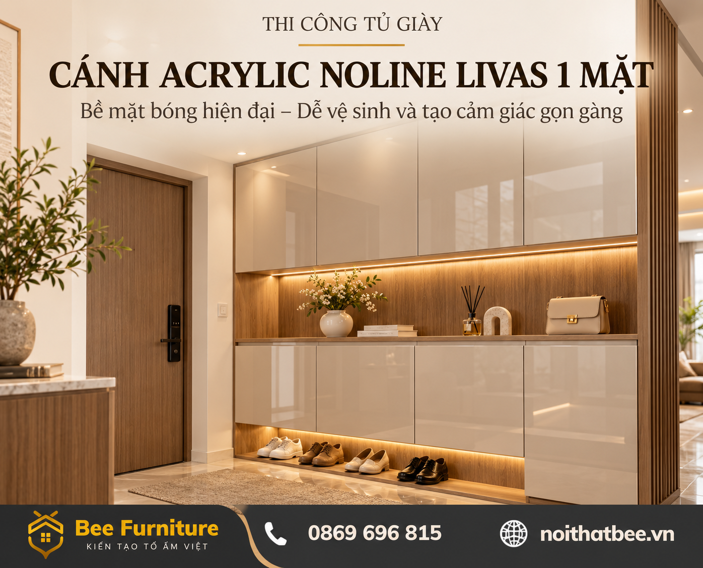 Cánh Acrylic Noline Livas 1 mặt