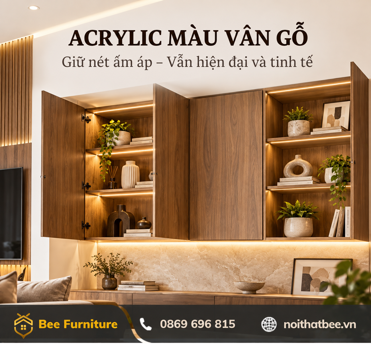 Acrylic màu vân gỗ