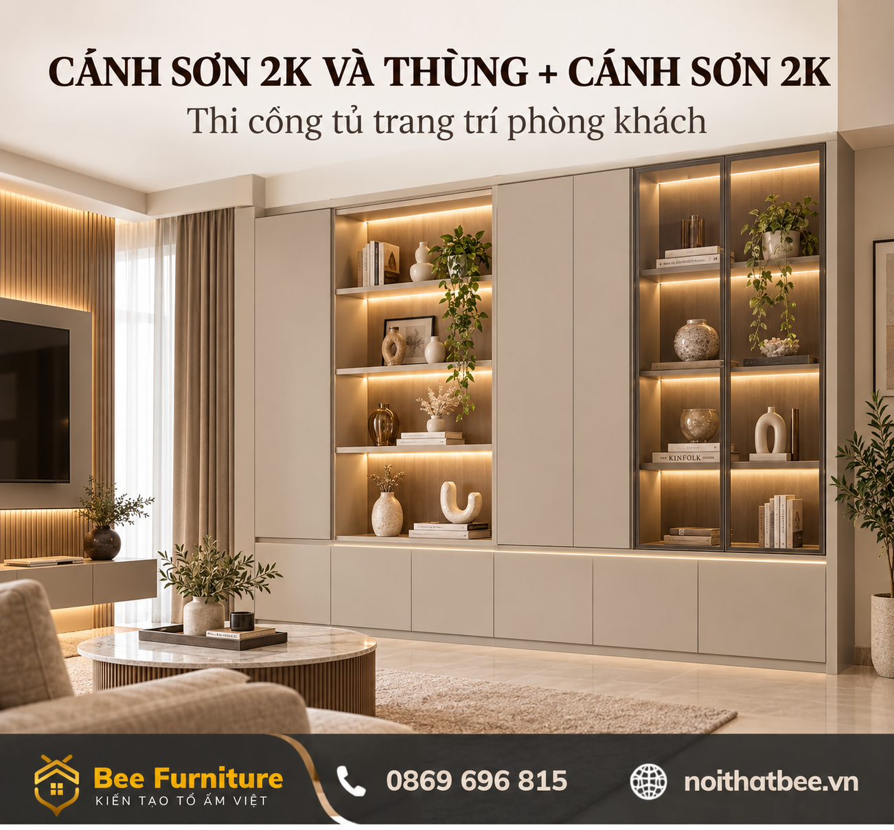 Cánh sơn 2K và phương án thùng + cánh sơn 2K