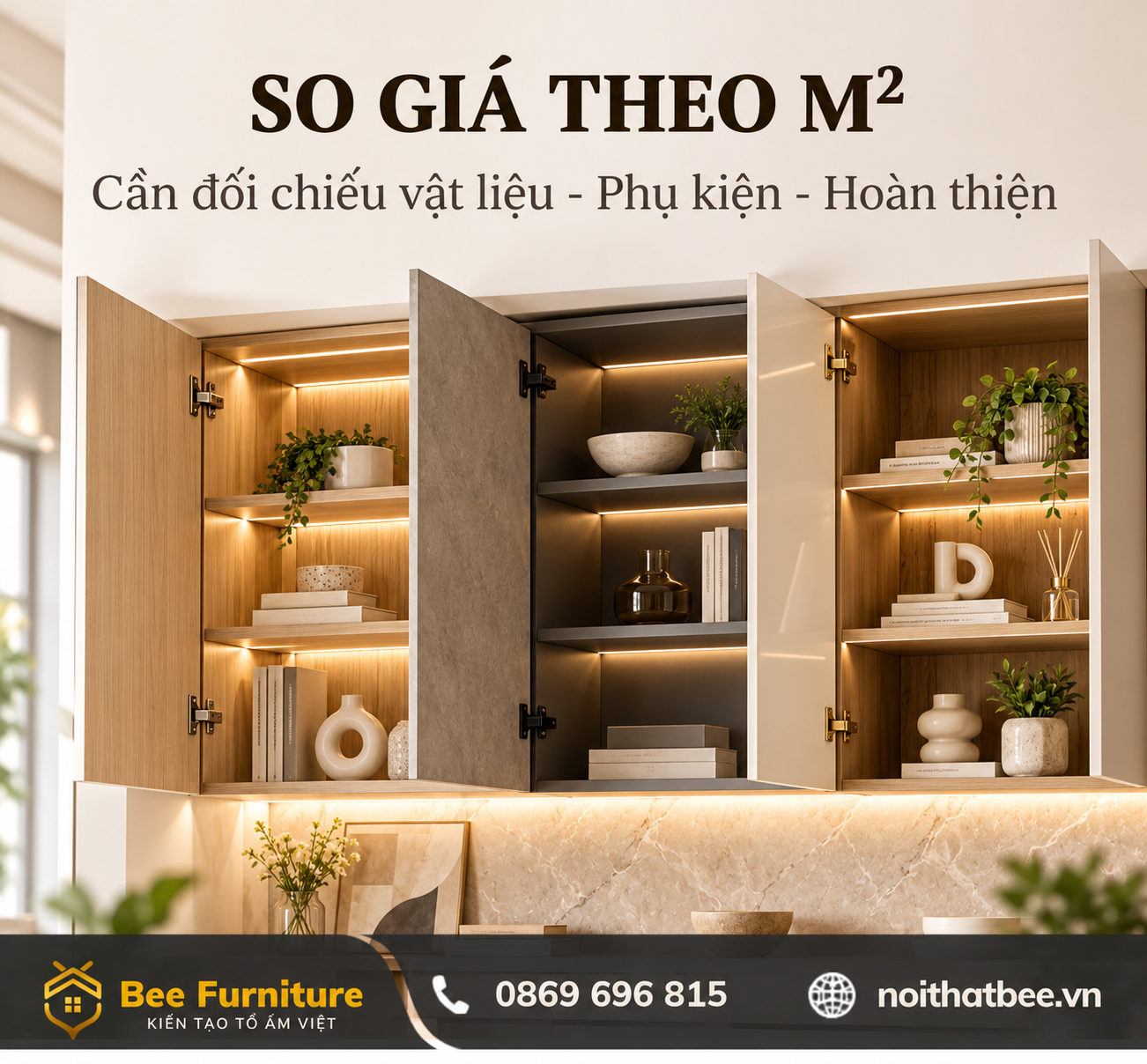 So giá theo m² nhưng khác cấu hình