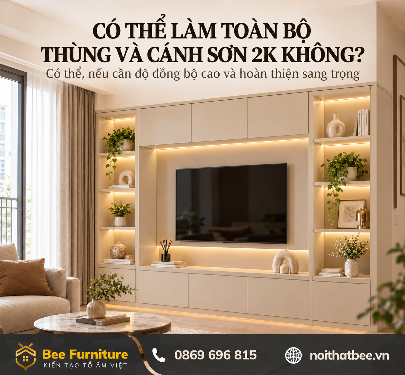 Có thể làm toàn bộ thùng và cánh sơn 2K không?