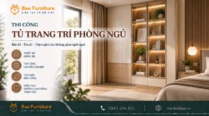 Thi công tủ trang trí phòng ngủ
