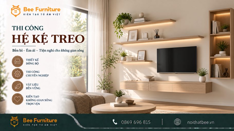 Thi công hệ kệ treo